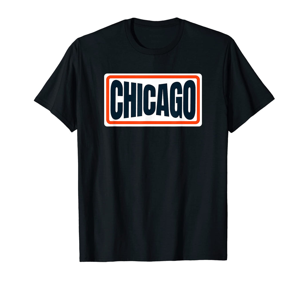 Fun Chicago Orange Blue Navy T-Shirt - Casual Everyday Wear Men Women - T-Shirt, Sweatshirt, Hoodie