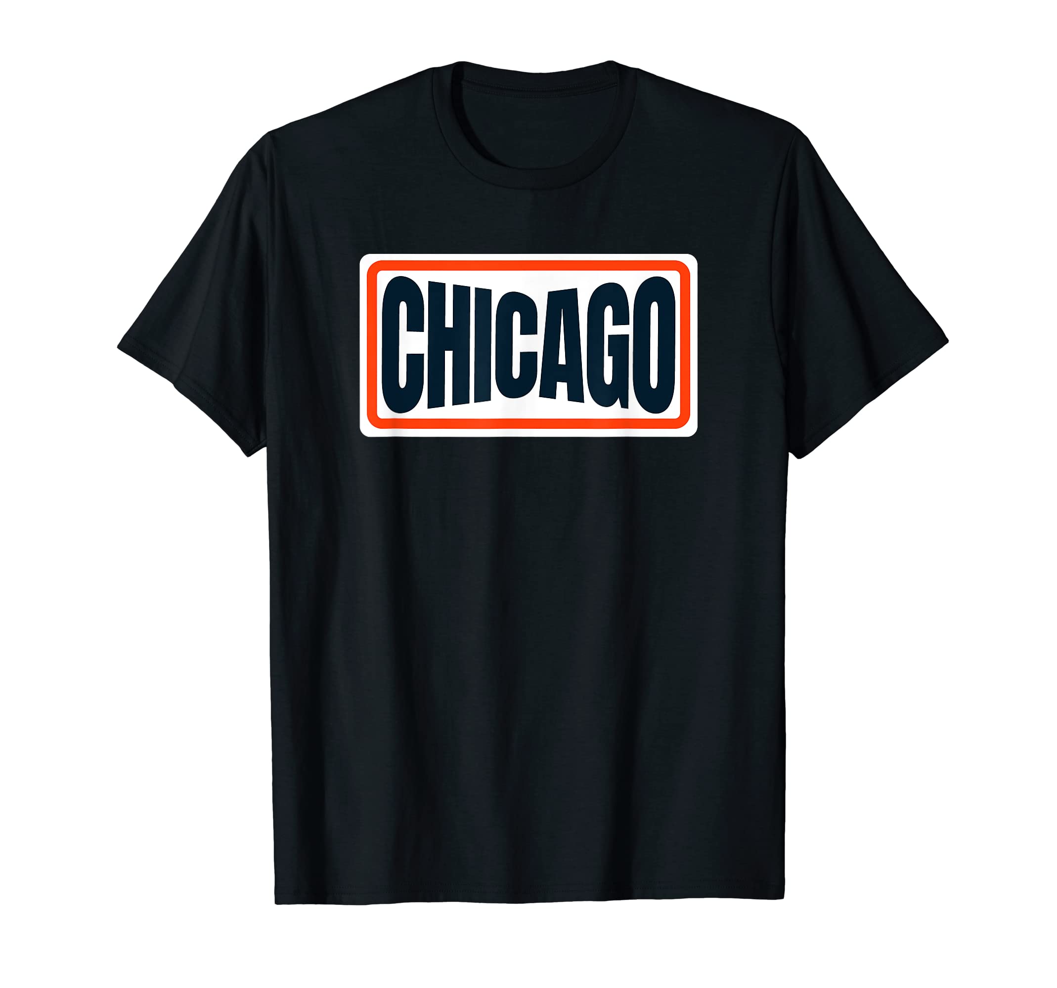 Fun Chicago Orange Blue Navy T-Shirt - Casual Everyday Wear Men Women - T-Shirt, Sweatshirt, Hoodie