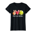 Softball Mom Softball Player Peace Love T-Shirt - Minimalist Print Unisex - T-Shirt, Sweatshirt, Hoodie