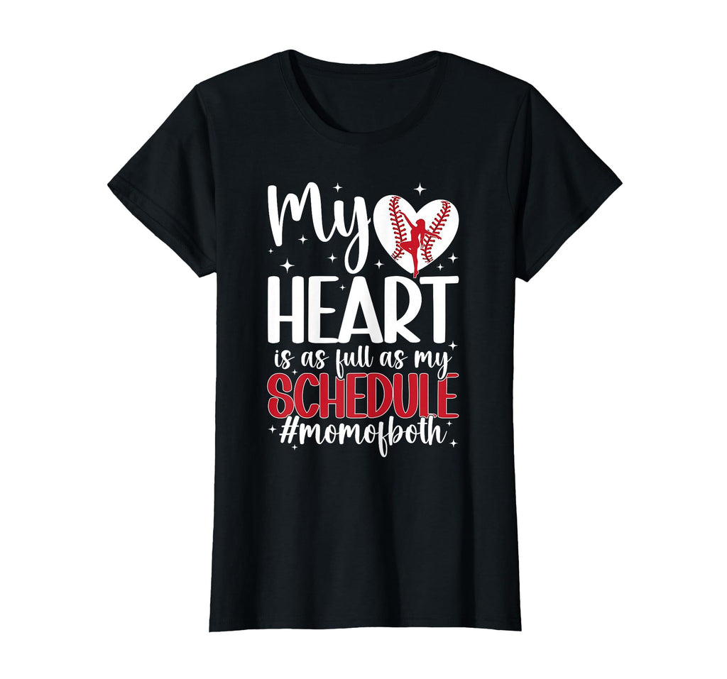 Mom Both Proud Dance And Baseball Mom T-Shirt - Custom Art Print Unisex - T-Shirt, Sweatshirt, Hoodie