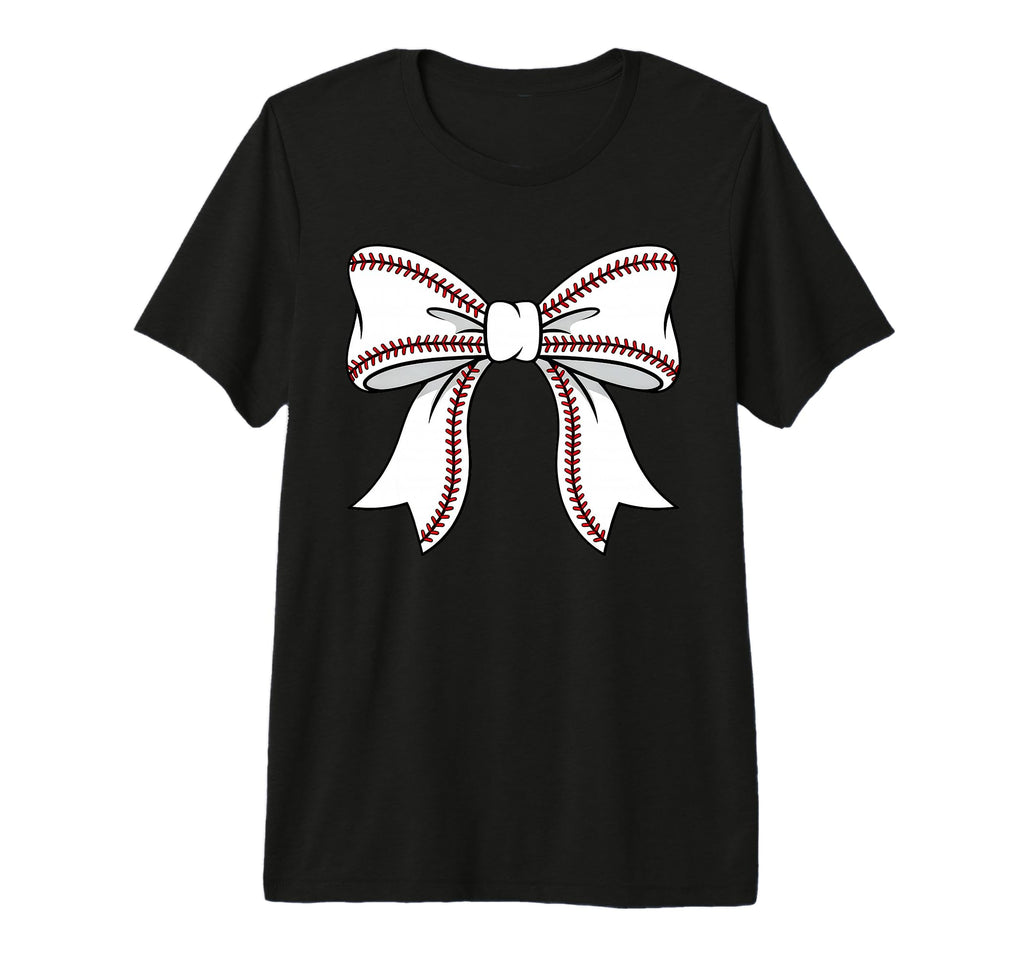 Baseball Bow Mothers Day Baseball T-Shirt - Fun Novelty Design for Adults - T-Shirt, Sweatshirt, Hoodie