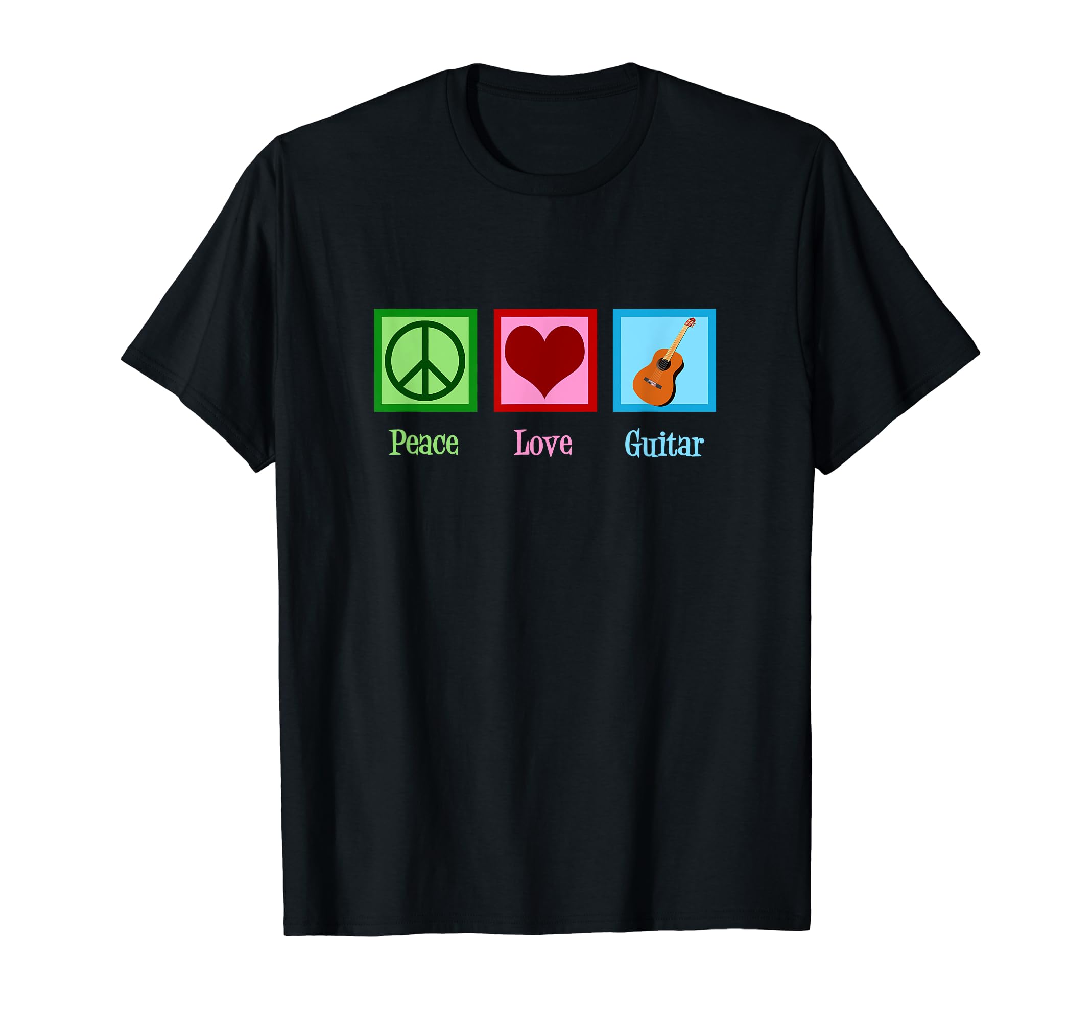 Peace Love Guitar T-Shirt - Streetwear Style for Adults - T-Shirt, Sweatshirt, Hoodie