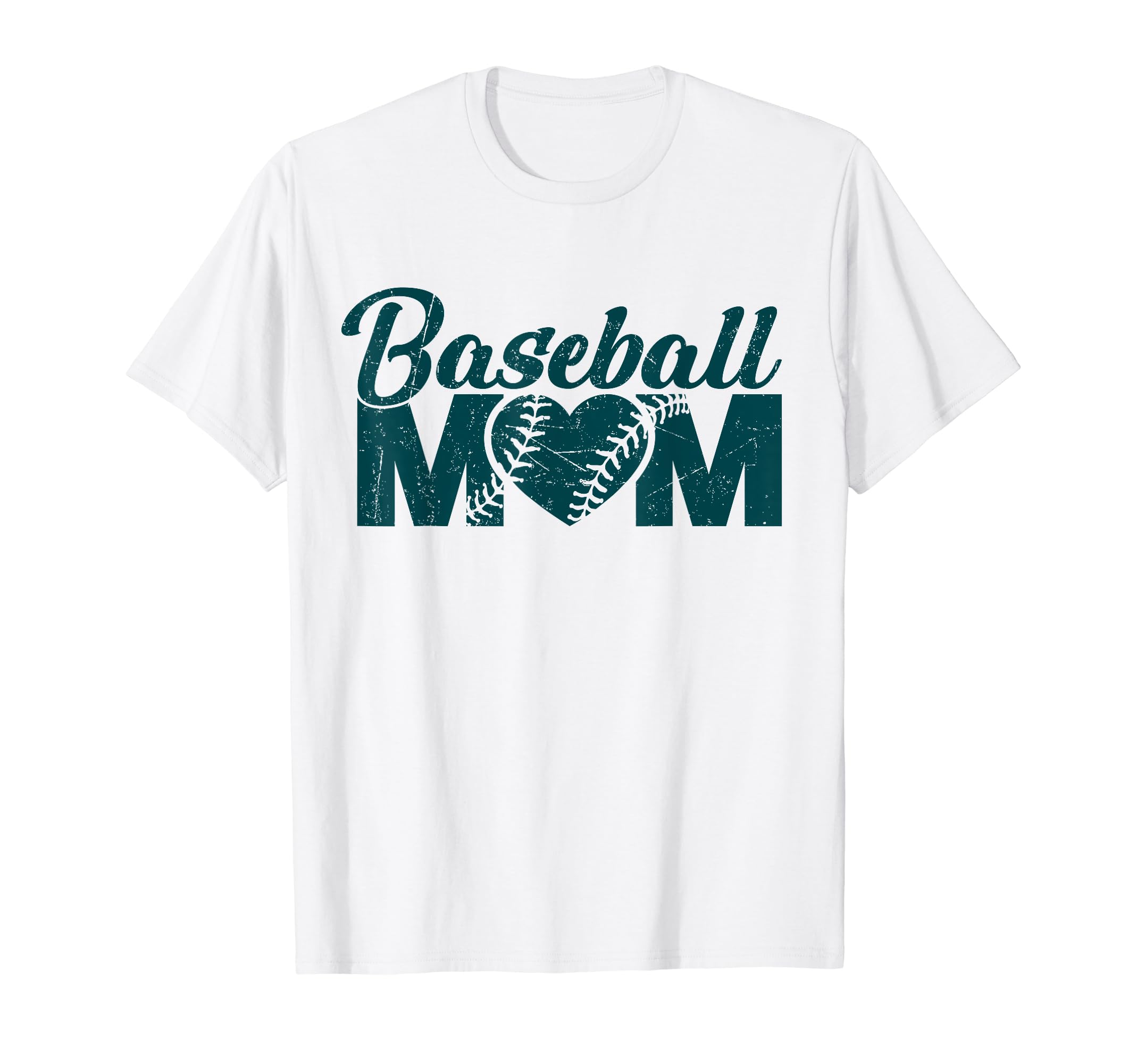 Baseball Mom Funny Heart Present Baseball T-Shirt - Novelty Apparel Unisex - T-Shirt, Sweatshirt, Hoodie