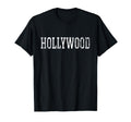 Hollywood White Text T-Shirt - Minimalist Print Men Women - T-Shirt, Sweatshirt, Hoodie