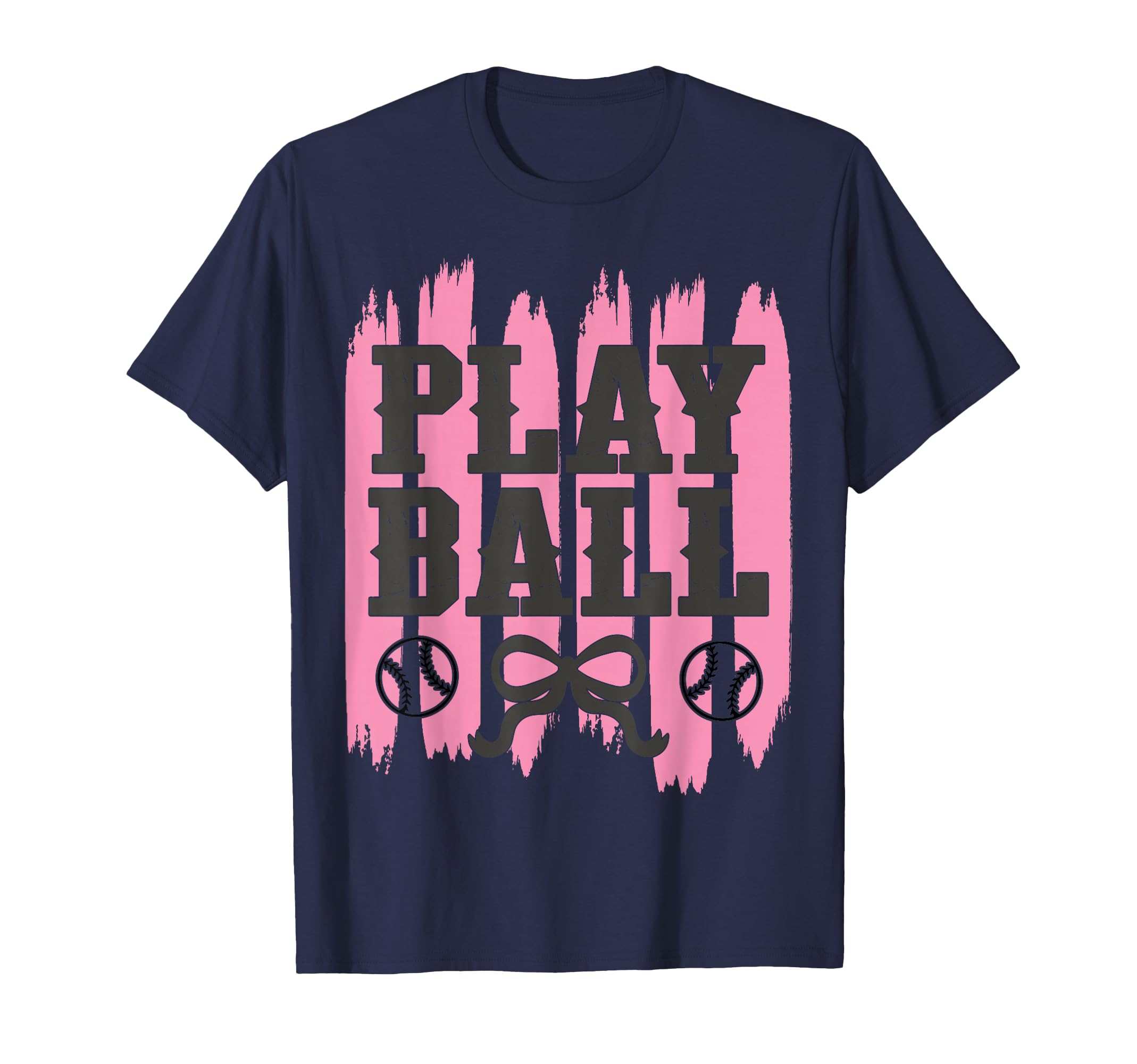 Play Ball Baseball Mom Coquette Bow T-Shirt - Casual Everyday Wear Unisex - T-Shirt, Sweatshirt, Hoodie