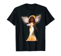 Angel And Dove Black Angel Peace Afro T-Shirt - Trendy Graphic for Adults - T-Shirt, Sweatshirt, Hoodie