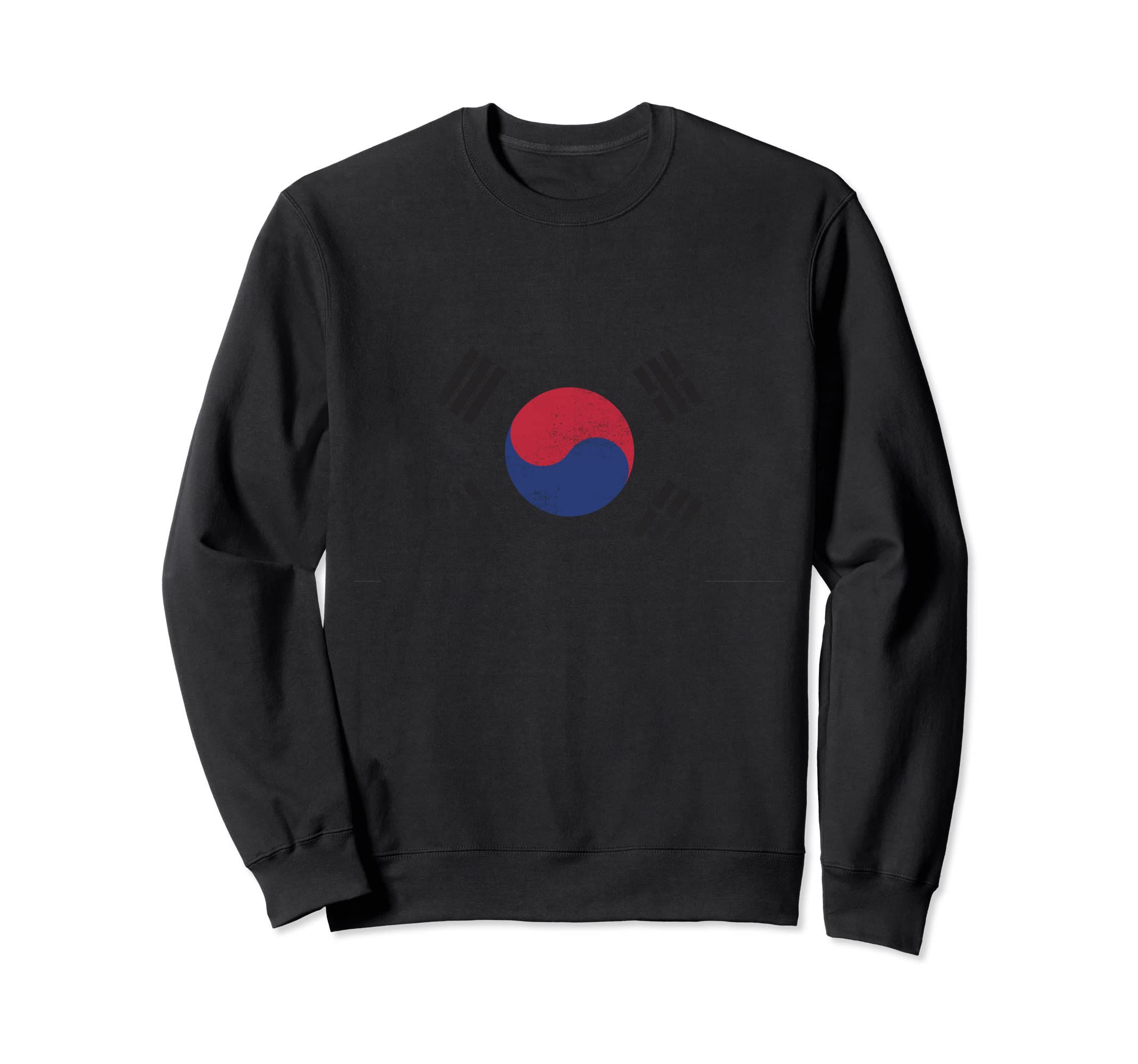 Distressed South Korea Flag Sweatshirt - Unique Graphic Men Women - T-Shirt, Sweatshirt, Hoodie