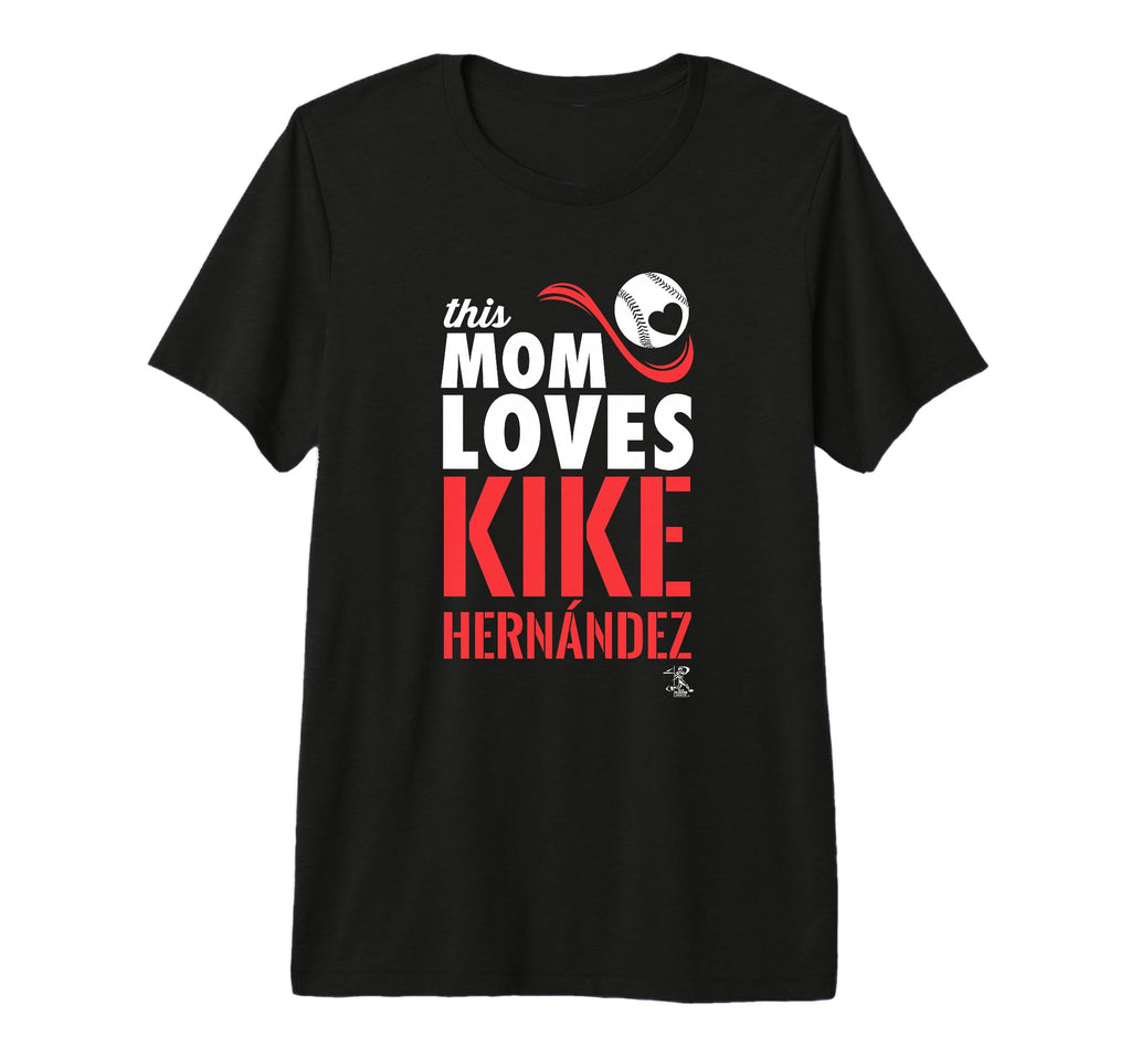Kike Hernandez This Mom Loves Tri Blend T-Shirt - Graphic Print for Adults - T-Shirt, Sweatshirt, Hoodie