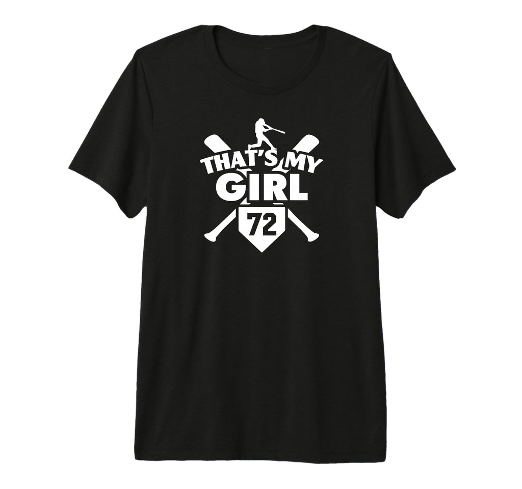 Baseball Mom Dad Thats My 72 Softball T-Shirt - Graphic Print for Adults - T-Shirt, Sweatshirt, Hoodie