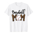 Funny Baseball Mom Leopard Softball T-Shirt - Fun Novelty Design Men Women - T-Shirt, Sweatshirt, Hoodie