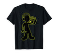 Neon Yellow Boombox Headphones Hip T-Shirt - Novelty Apparel for Adults - T-Shirt, Sweatshirt, Hoodie