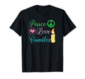 Peace Love Candles T-Shirt - Novelty Apparel Unisex - T-Shirt, Sweatshirt, Hoodie