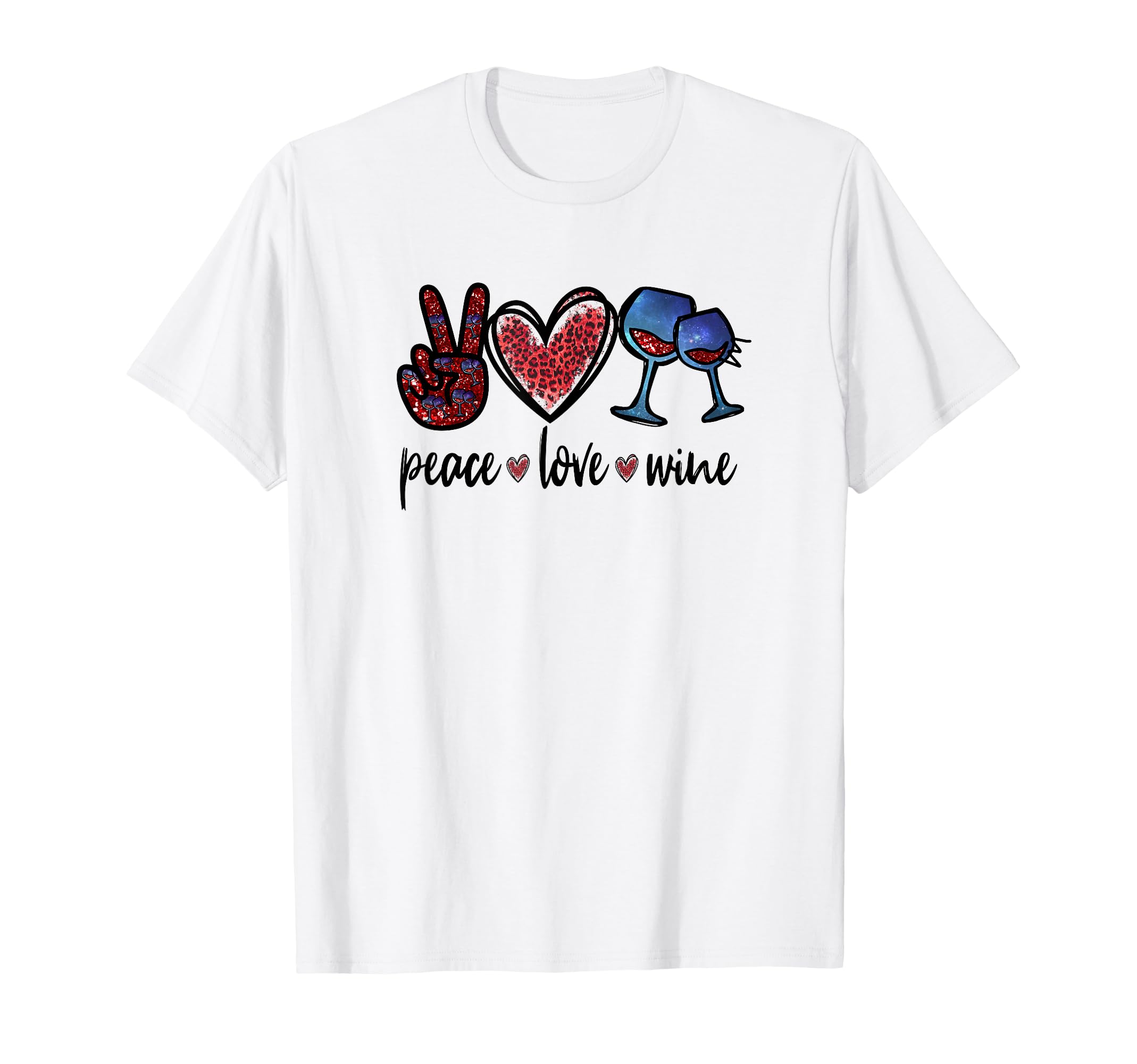Wine Accessories And Wine Mom Peace T-Shirt - Trendy Graphic Men Women - T-Shirt, Sweatshirt, Hoodie