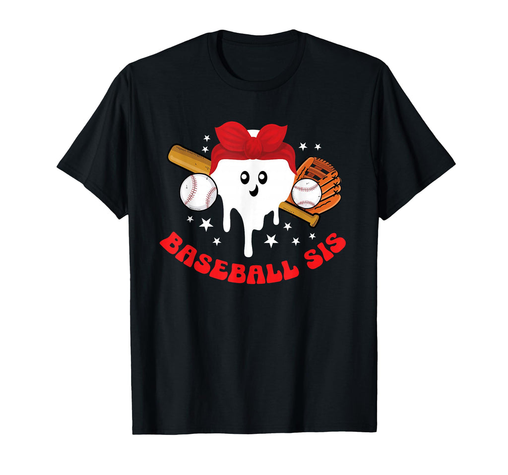 Baseball Sis Groovy Baseball Sister T-Shirt - Trendy Graphic for Adults - T-Shirt, Sweatshirt, Hoodie