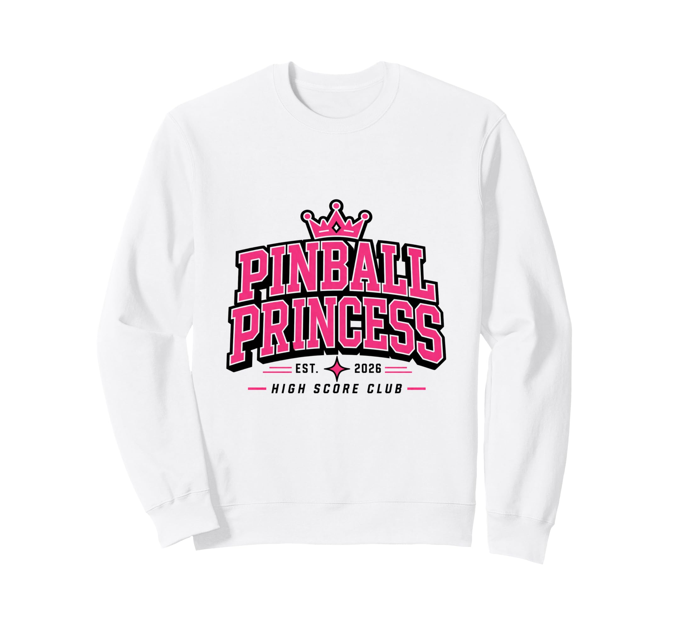 Pinball Princess Machines Funny Sweatshirt - Custom Art Print for Adults - T-Shirt, Sweatshirt, Hoodie