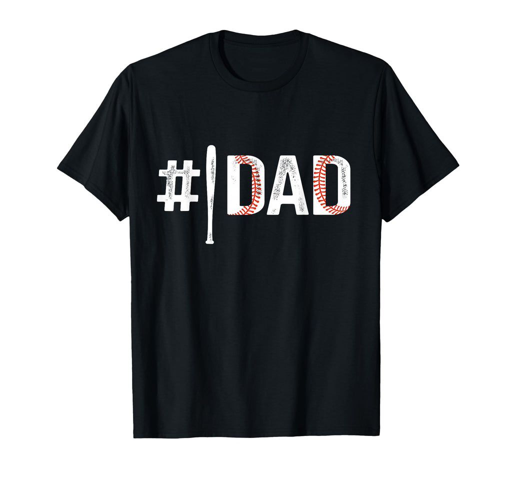 Number One 1 Baseball Dad Fathers T-Shirt - Aesthetic Graphic Men Women - T-Shirt, Sweatshirt, Hoodie