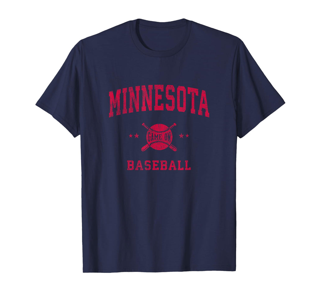 Minnesota Baseball Throwback T-Shirt - Custom Art Print Men Women - T-Shirt, Sweatshirt, Hoodie