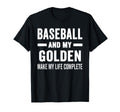 Baseball And My Golden Mama Dog Lover T-Shirt - Custom Art Print Men Women - T-Shirt, Sweatshirt, Hoodie
