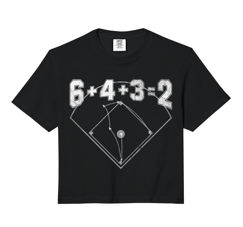 6432 Baseball Comfort Colors Crop Hoodie - Trendy Graphic for Adults - T-Shirt, Sweatshirt, Hoodie