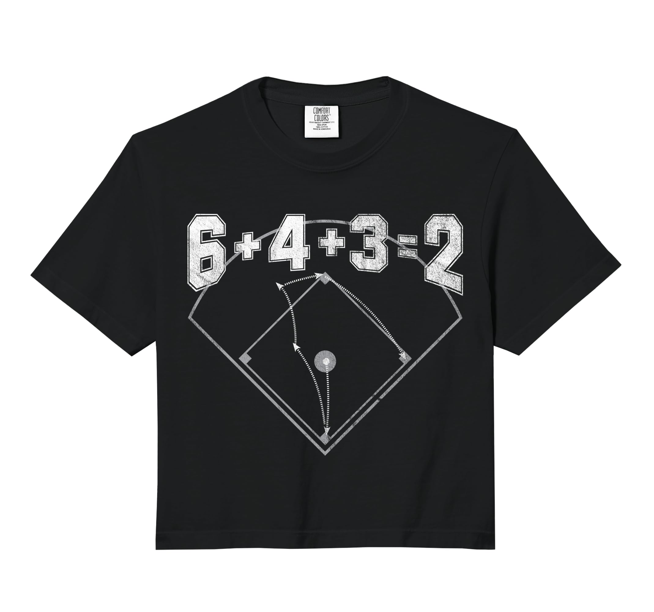 6432 Baseball Comfort Colors Crop Hoodie - Trendy Graphic for Adults - T-Shirt, Sweatshirt, Hoodie