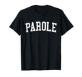 Parole Md Distressed White Varsity T-Shirt - Aesthetic Graphic Unisex - T-Shirt, Sweatshirt, Hoodie