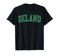 Deland Fl Distressed Green Varsity T-Shirt - Streetwear Style Men Women - T-Shirt, Sweatshirt, Hoodie