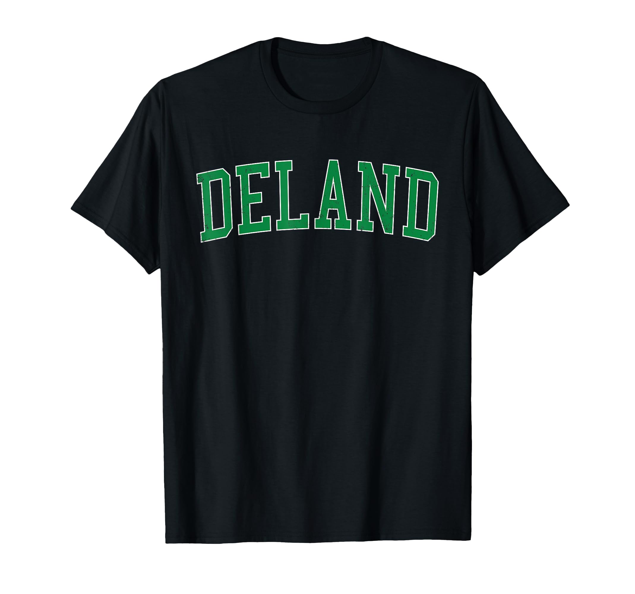 Deland Fl Distressed Green Varsity T-Shirt - Streetwear Style Men Women - T-Shirt, Sweatshirt, Hoodie