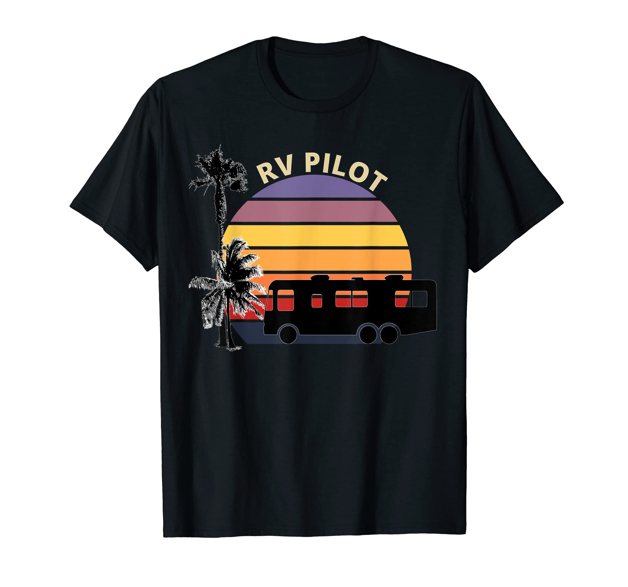 Rv Motorhome Pilot Over Sunset T-Shirt - Aesthetic Graphic Men Women - T-Shirt, Sweatshirt, Hoodie
