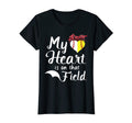 Womens My Heart Is That Field Funny T-Shirt - Unique Graphic Unisex - T-Shirt, Sweatshirt, Hoodie