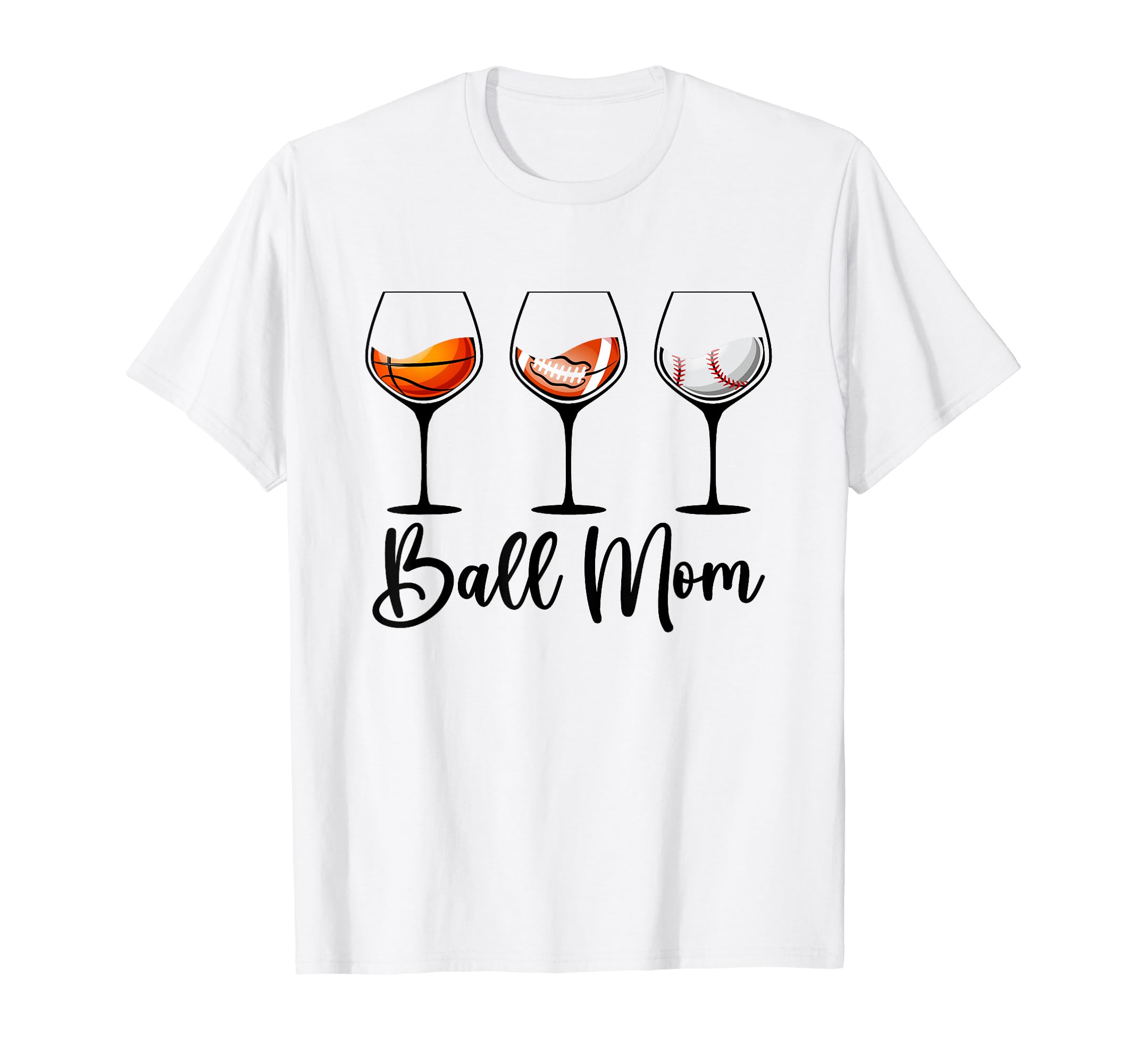 Ball Mom Funny Baseball Football T-Shirt - Custom Art Print Unisex - T-Shirt, Sweatshirt, Hoodie