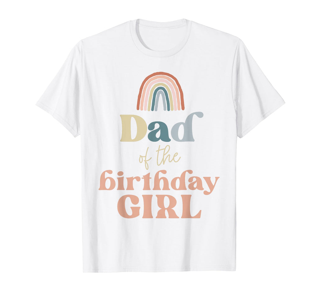 Dad Birthday Boho Rainbow Party T-Shirt - Aesthetic Graphic Men Women - T-Shirt, Sweatshirt, Hoodie