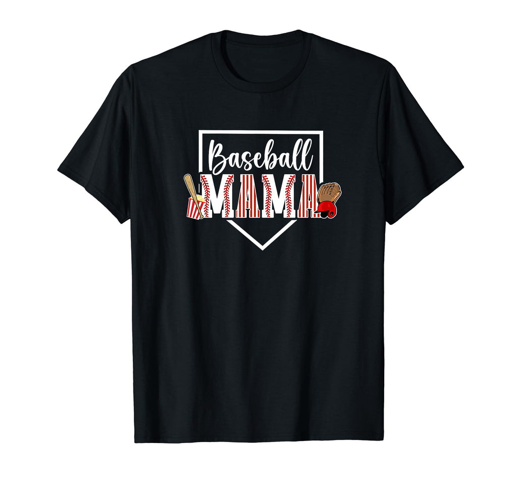 Baseball Mama Baseball Mom Baseball T-Shirt - Minimalist Print Men Women - T-Shirt, Sweatshirt, Hoodie