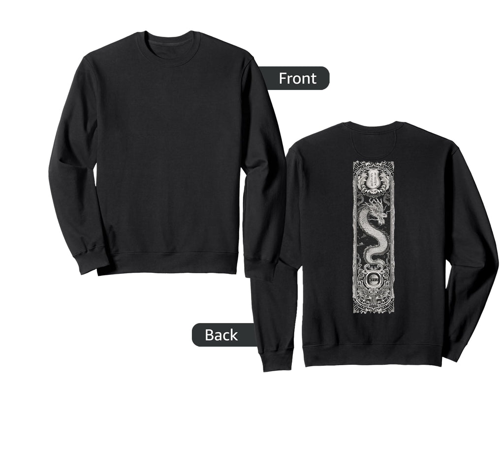 Aesthetic Back Dragon Y2K Sweatshirt - Casual Everyday Wear Unisex - T-Shirt, Sweatshirt, Hoodie