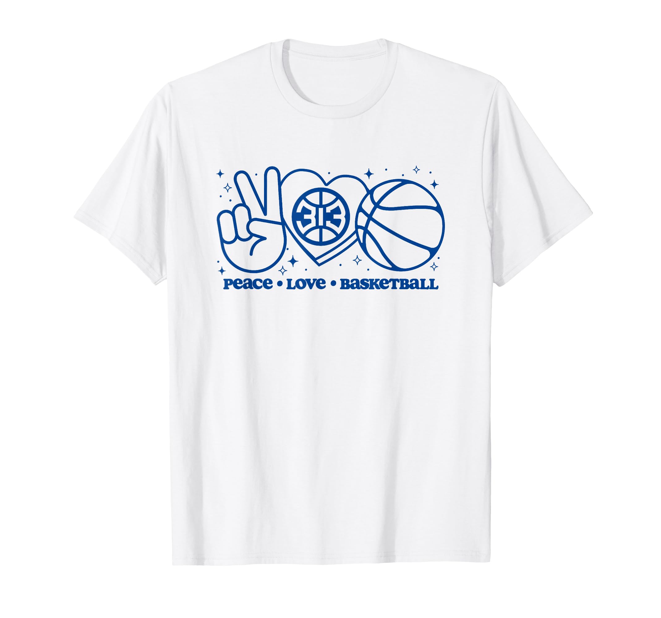 Nba Detroit Pistons Peace Love T-Shirt - Fun Novelty Design for Adults - T-Shirt, Sweatshirt, Hoodie