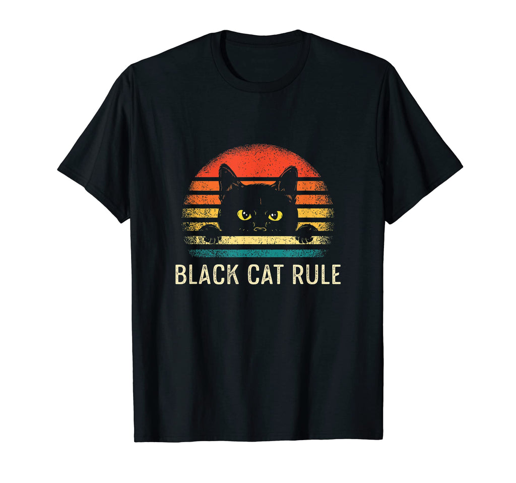 Sunset Black Cat Rule T-Shirt - Fun Novelty Design for Adults - T-Shirt, Sweatshirt, Hoodie