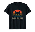 Sunset Black Cat Rule T-Shirt - Fun Novelty Design for Adults - T-Shirt, Sweatshirt, Hoodie