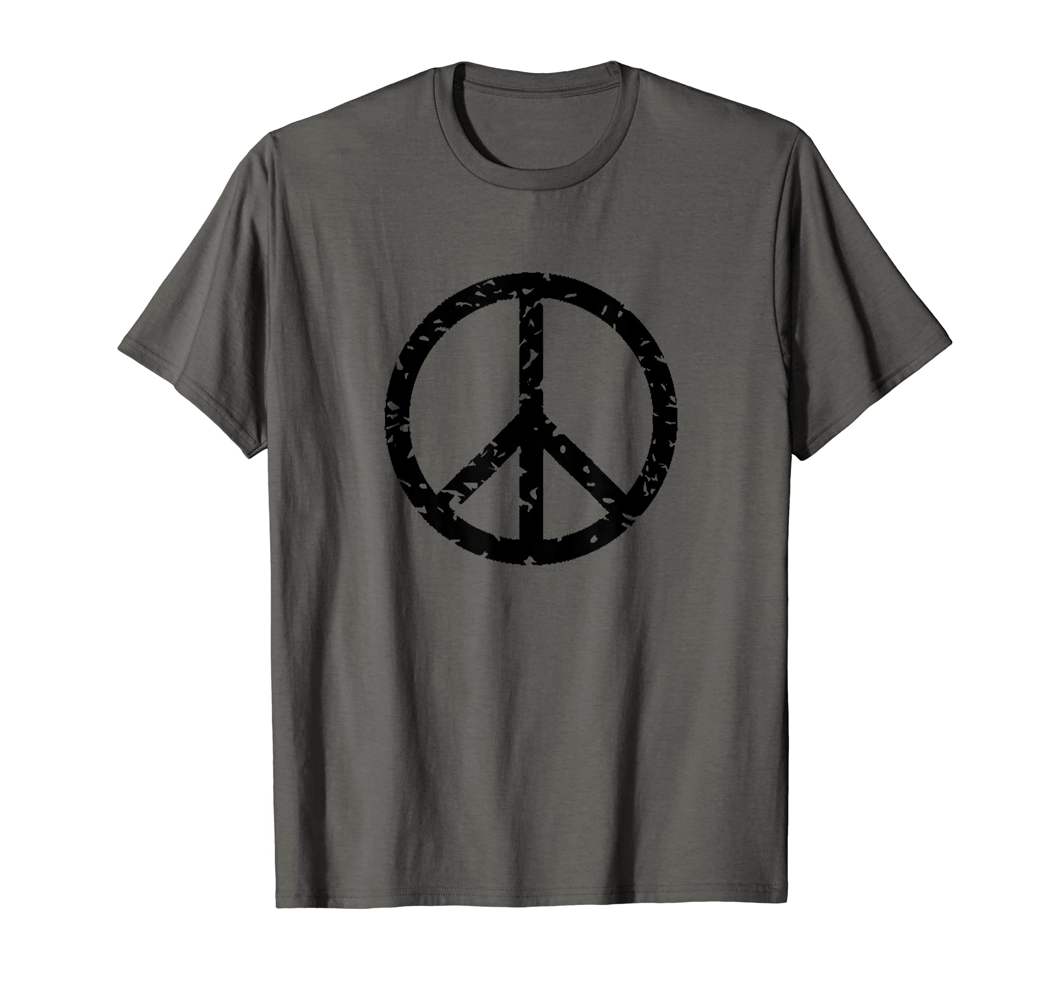 Distressed Peace Sign Trendy Hippy T-Shirt - Minimalist Print for Adults - T-Shirt, Sweatshirt, Hoodie