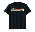 1981 Birthday Colorful Stripes T-Shirt - Fun Novelty Design for Adults - T-Shirt, Sweatshirt, Hoodie