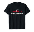 Cincinnati Baseball Player Minimalist T-Shirt - Custom Art Print Men Women - T-Shirt, Sweatshirt, Hoodie