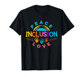 Inclusion And Equity Peace Love T-Shirt - Custom Art Print Men Women - T-Shirt, Sweatshirt, Hoodie