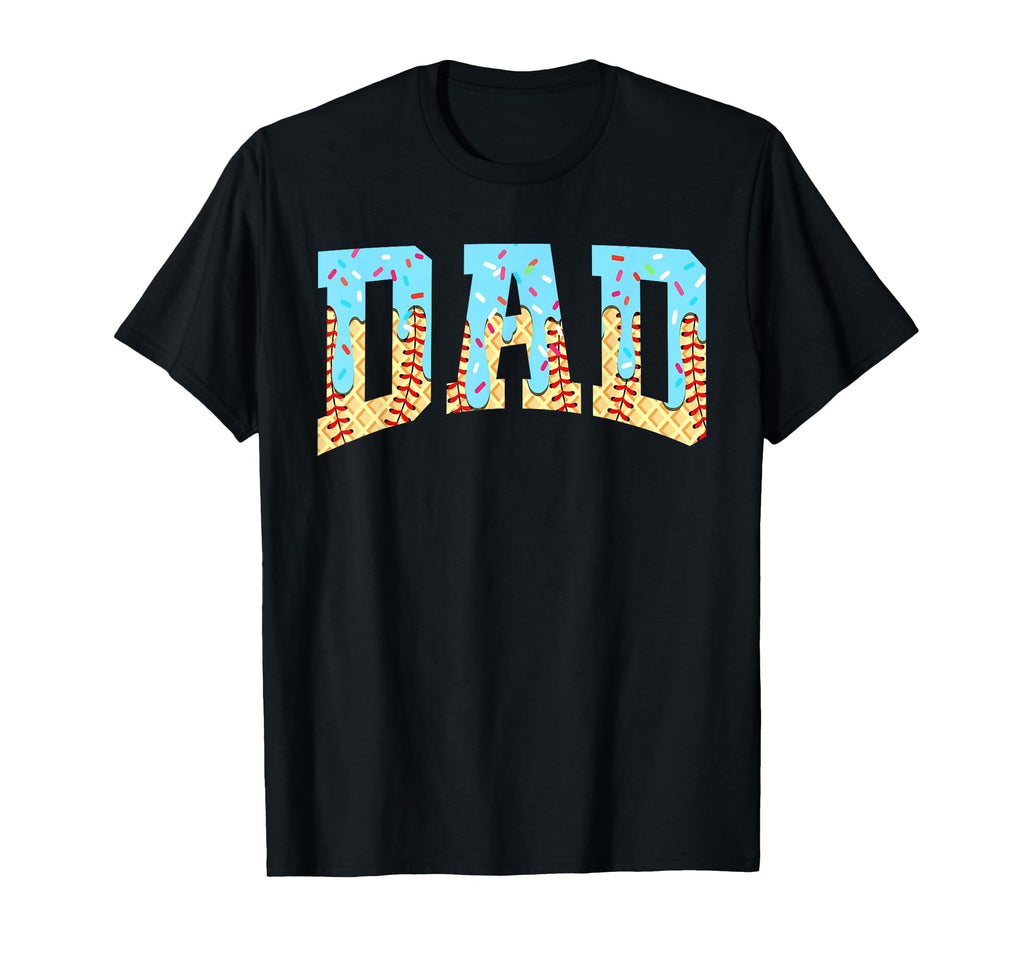 Funny Baseball Dad Drip Cream Fathers T-Shirt - Trendy Graphic for Adults - T-Shirt, Sweatshirt, Hoodie