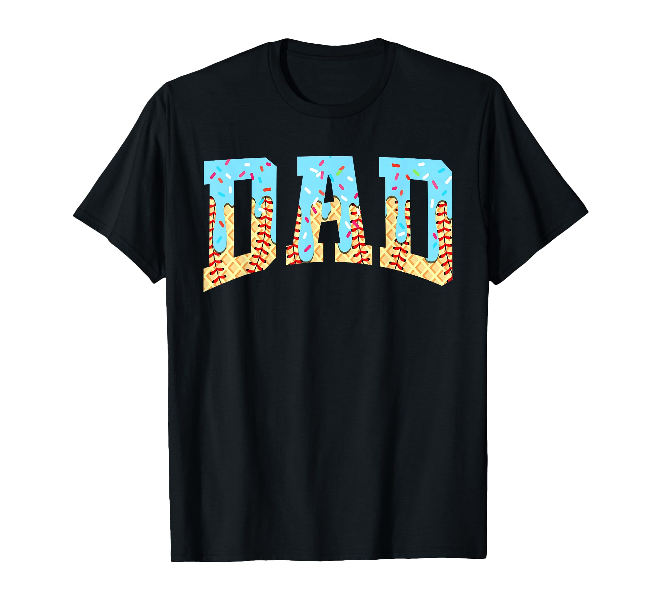 Funny Baseball Dad Drip Cream Fathers T-Shirt - Trendy Graphic for Adults - T-Shirt, Sweatshirt, Hoodie