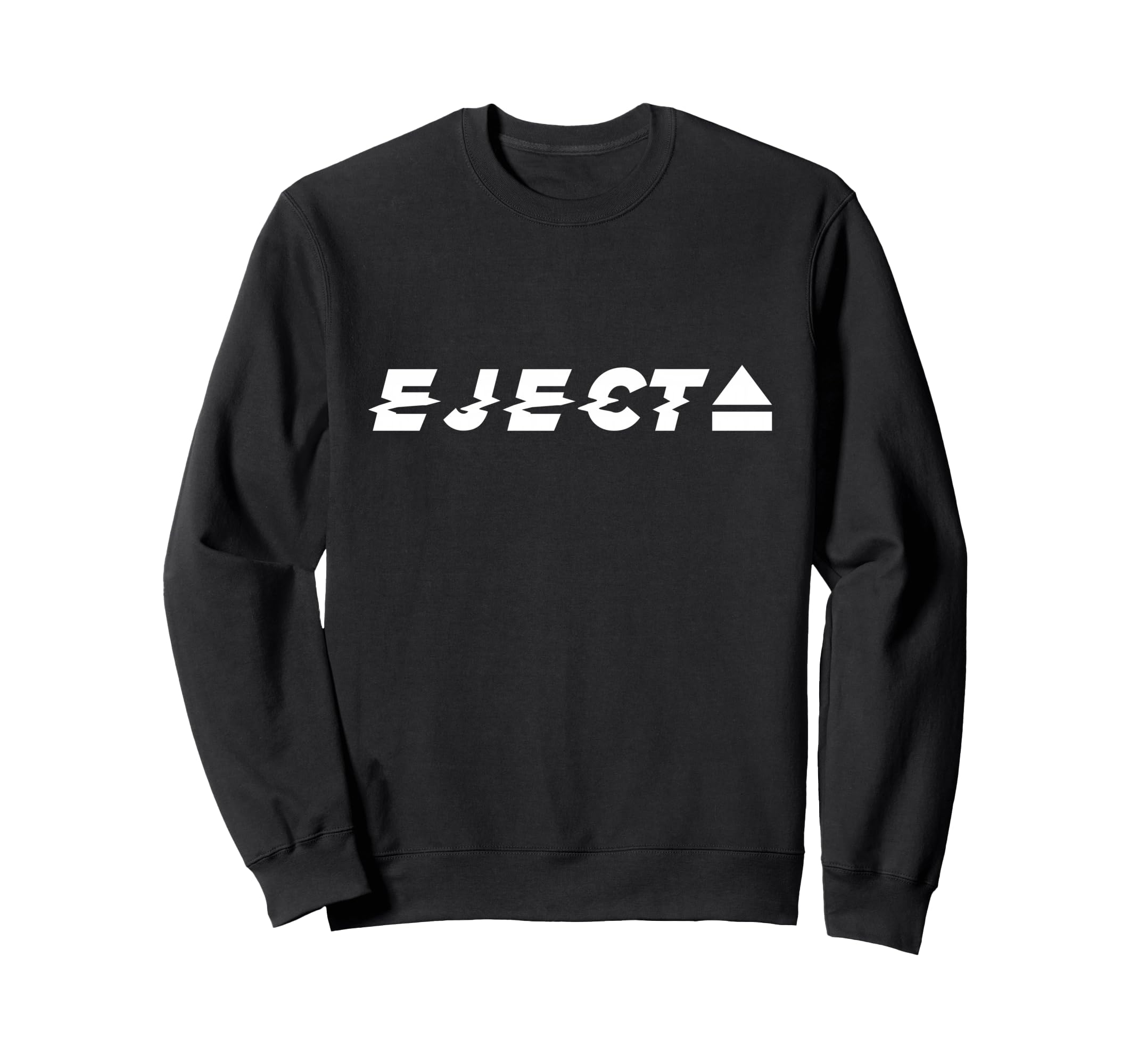 Eject Glitch Vhs Button Sweatshirt - Minimalist Print for Adults - T-Shirt, Sweatshirt, Hoodie