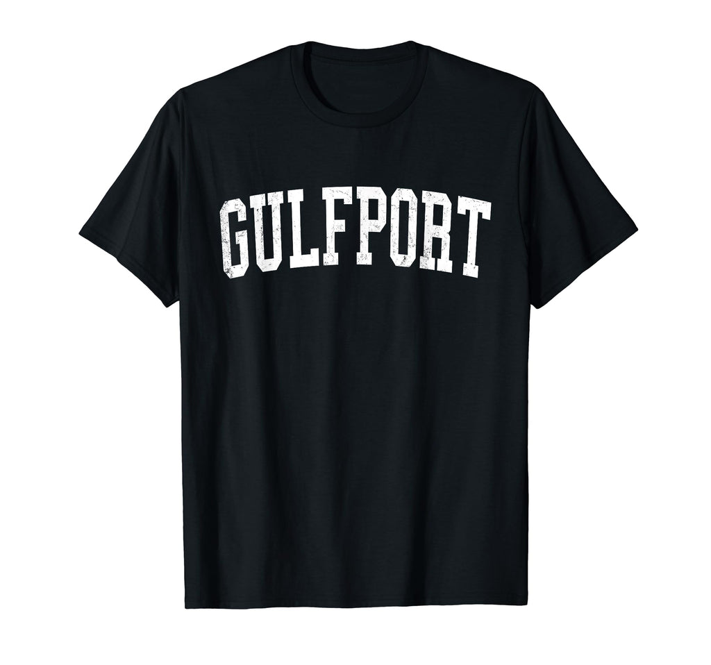 Gulfport Ms Distressed White Varsity T-Shirt - Trendy Graphic for Adults - T-Shirt, Sweatshirt, Hoodie
