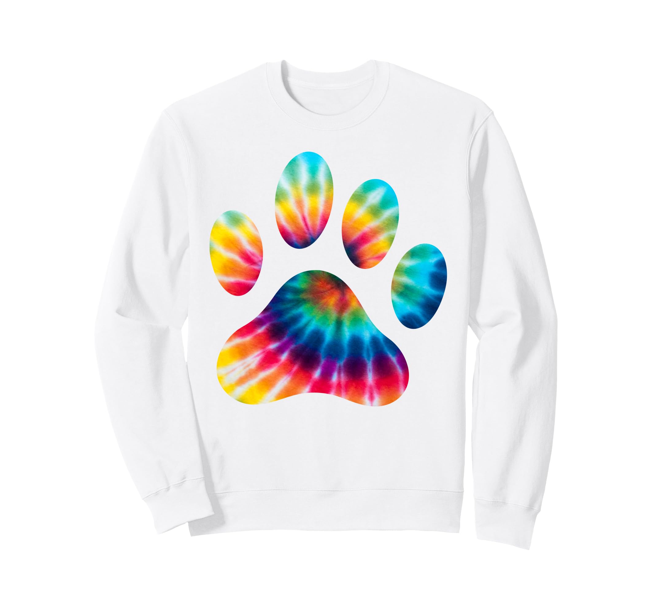 Funny Paw Tie Dye Psychedelic Hippie Sweatshirt - Custom Art Print Unisex - T-Shirt, Sweatshirt, Hoodie