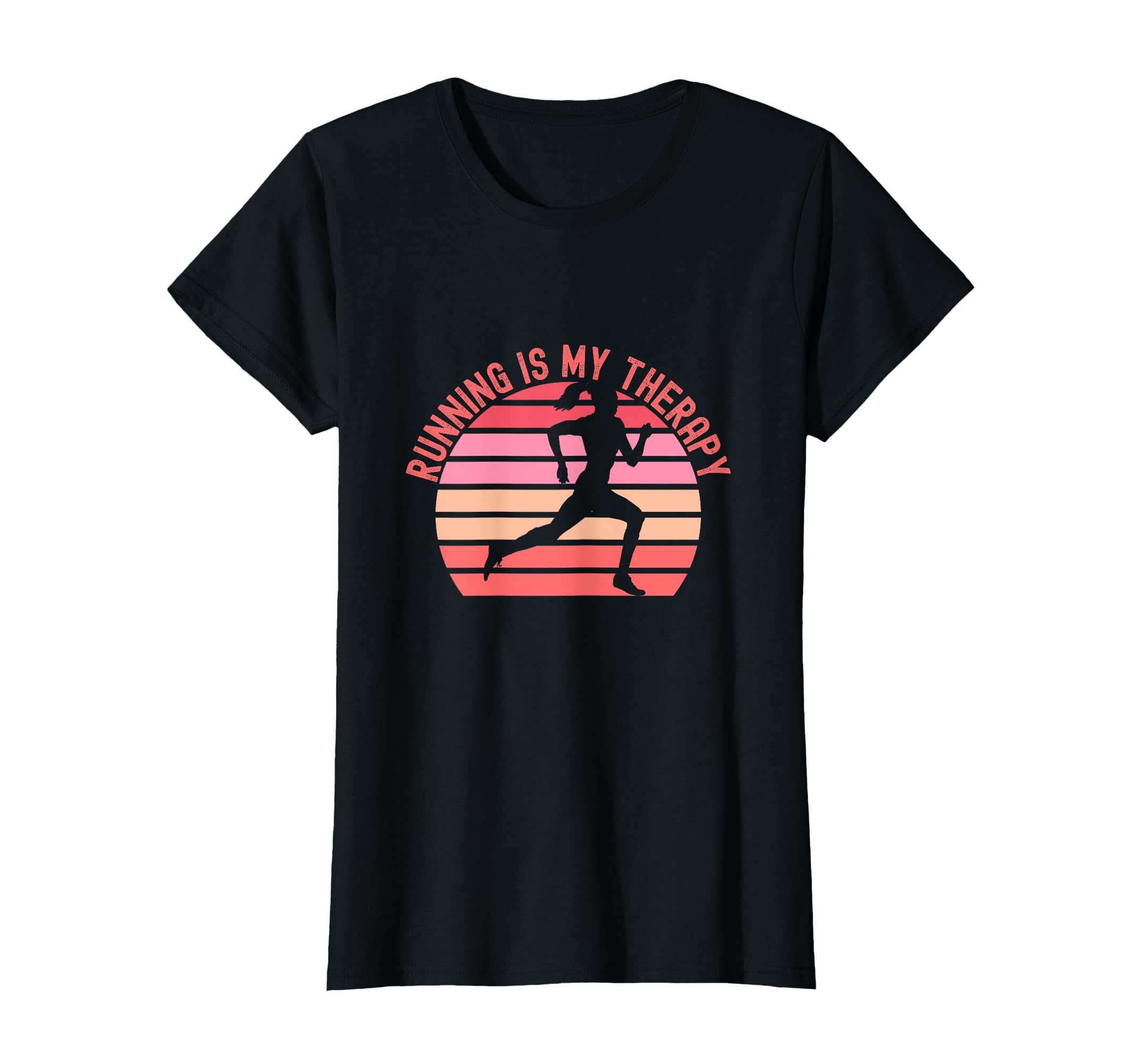 Running Is My Therapy Runner T-Shirt - Fun Novelty Design for Adults - T-Shirt, Sweatshirt, Hoodie