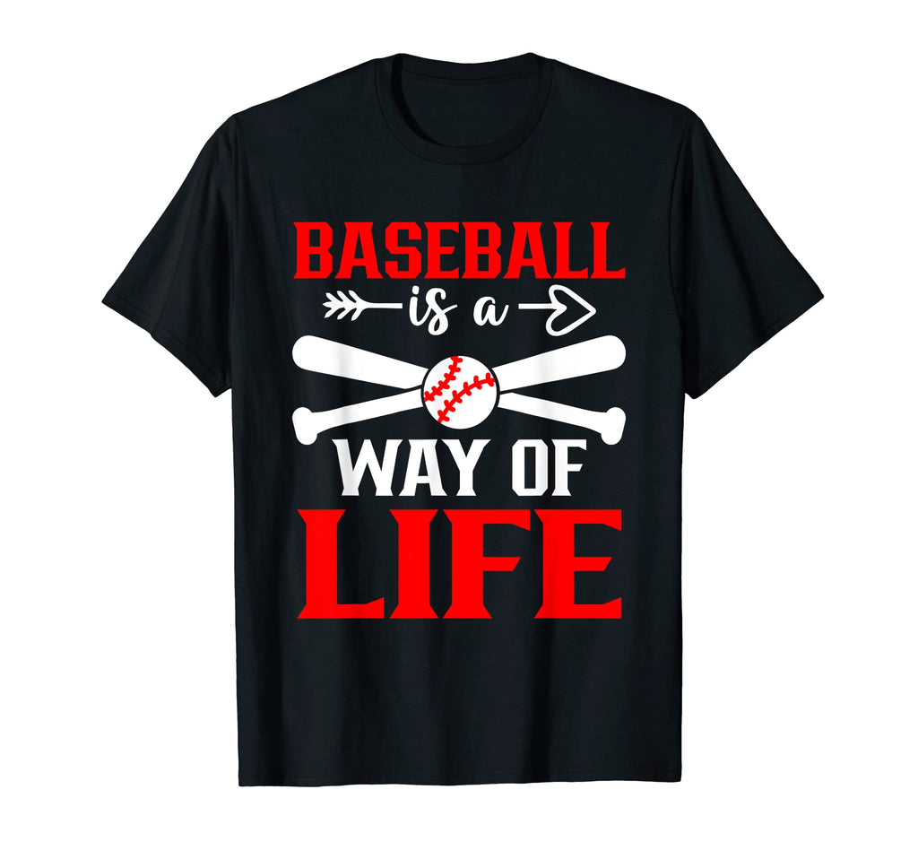 Baseball Is Way Life Baseball Player T-Shirt - Unique Graphic for Adults - T-Shirt, Sweatshirt, Hoodie
