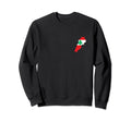 Lebanese Map And Flag Chest Logo Sweatshirt - Minimalist Print Men Women - T-Shirt, Sweatshirt, Hoodie