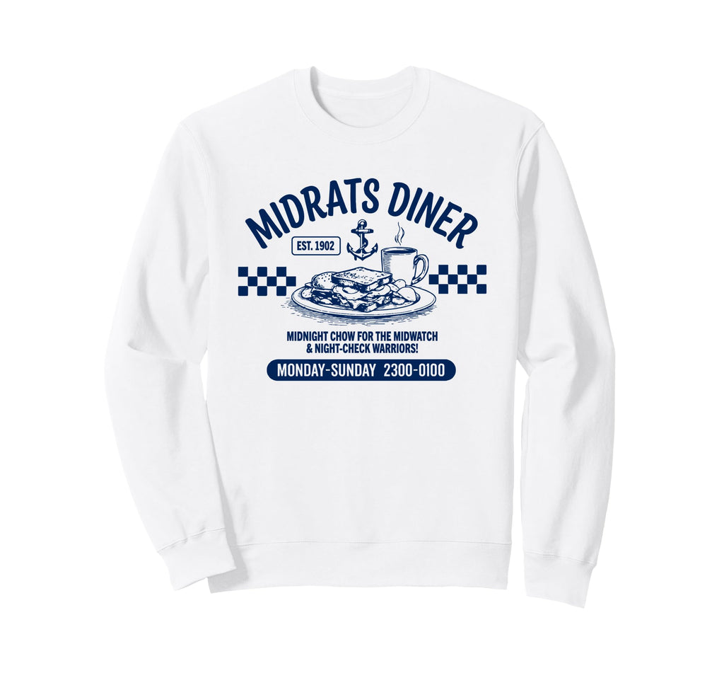Midrats Diner Funny Sailor Sweatshirt - Minimalist Print Unisex - T-Shirt, Sweatshirt, Hoodie