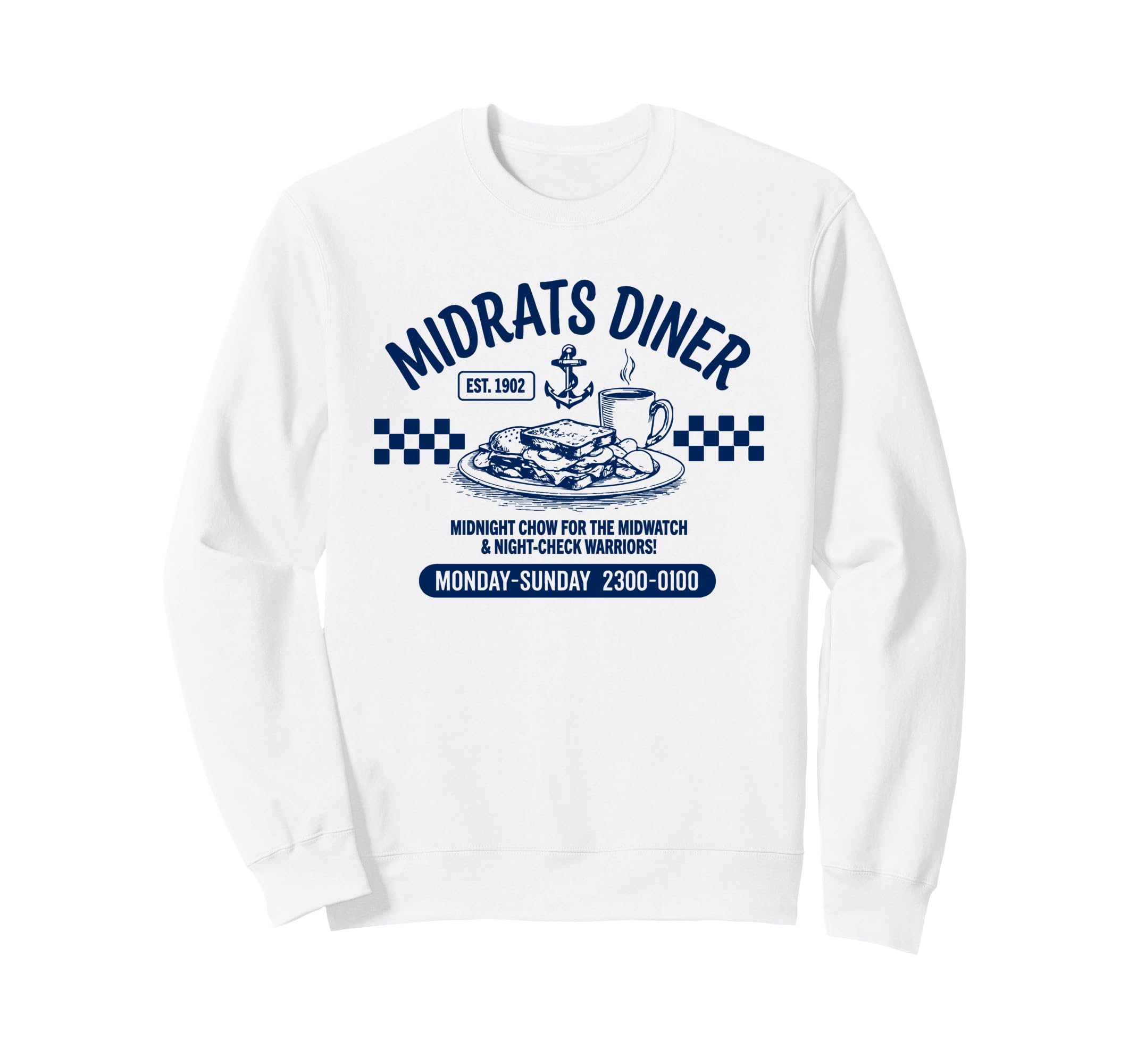 Midrats Diner Funny Sailor Sweatshirt - Minimalist Print Unisex - T-Shirt, Sweatshirt, Hoodie